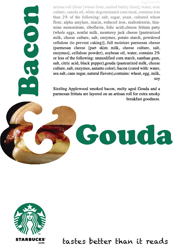 Ad Treatment for Starbucks' Breakfast Sandwich